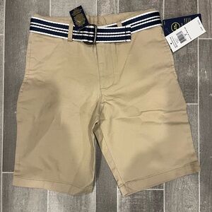 Boys polo Ralph Lauren khaki shorts with belt